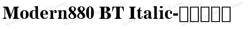 Modern880 BT Italic字体转换